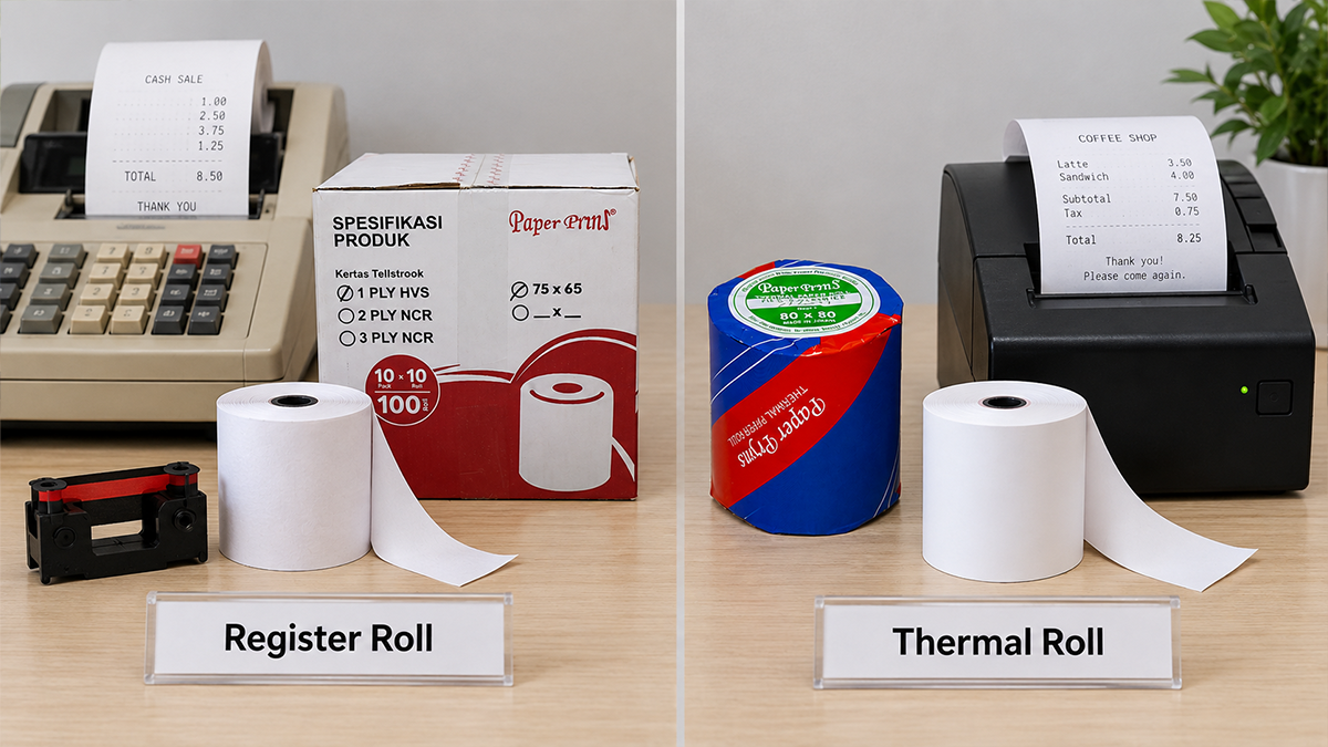 Perbedaan permukaan kedua jenis roll