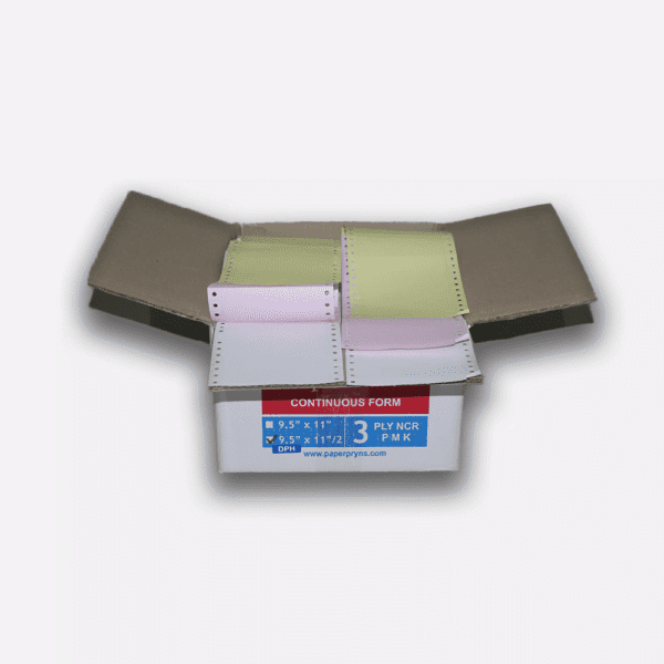 Paperpryns Continuous Form / NCR / 9,5" × 11/4" (Bagi 4) / 3PLY - Gambar 2