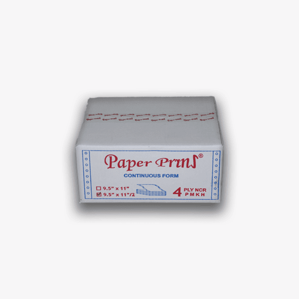 Paperpryns Continuous Form / NCR / 9,5" × 11/2" (Bagi 2) / 4PLY