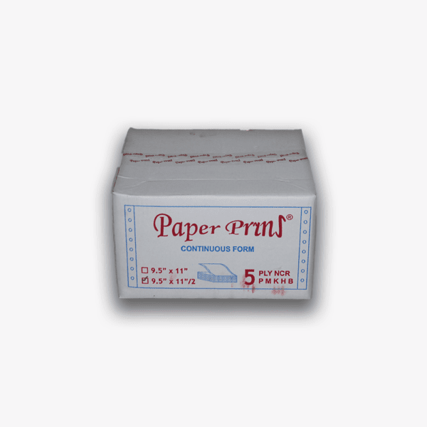 Paperpryns Continuous Form / NCR / 9,5" × 11/2" (Bagi 2) / 5PLY