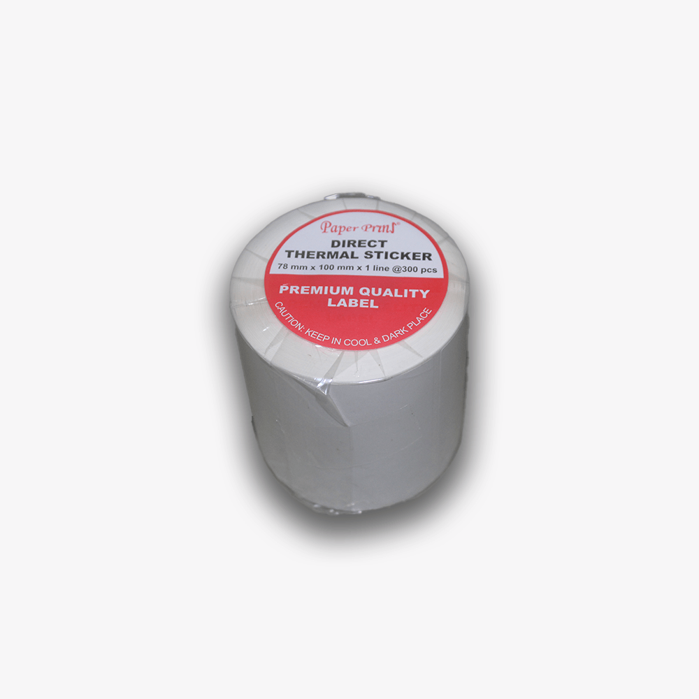Sticker Direct Thermal 78mm x 100mm - Paperpryns