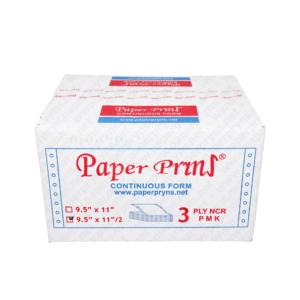 Paperpryns Continuous Form NCR 9,5 x 11 3 PLY Bagi 2 tampak depan