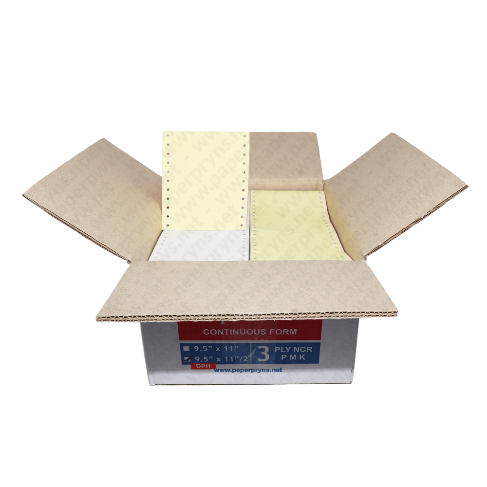 Paperpryns Continuous Form NCR DPH 9,5″ × 11″ 3 PLY Bagi 4 — detail