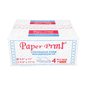 Paperpryns Continuous Form NCR Putih 9,5 x 11 4 PLY Utuh tampak depan
