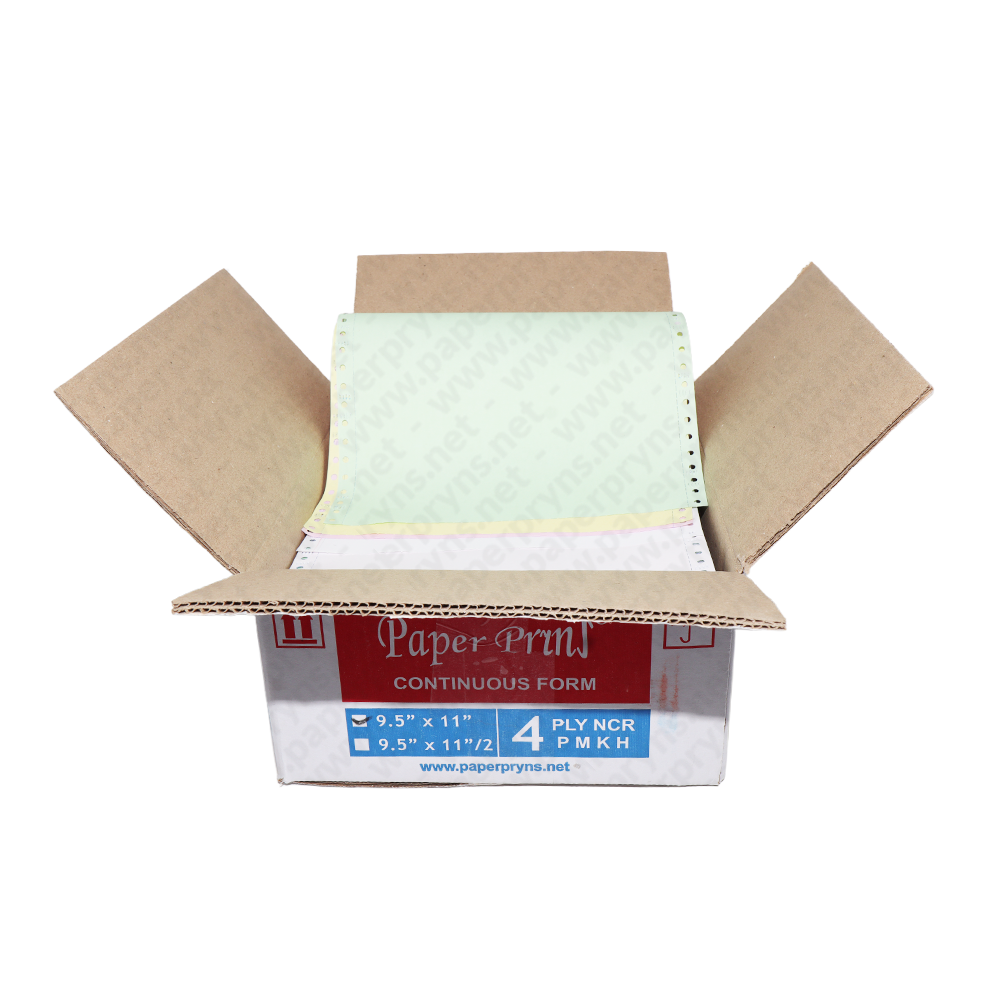 Paperpryns Continuous Form NCR 9,5″ × 11″ 4 PLY Utuh — detail