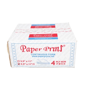 Paperpryns Continuous Form NCR 9,5 x 11 4 PLY Bagi 2 tampak depan