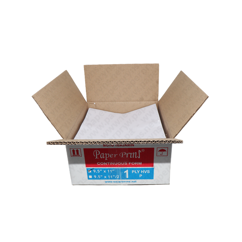 Paperpryns Continuous Form HVS 9,5″ × 11″ 1 PLY Utuh — detail