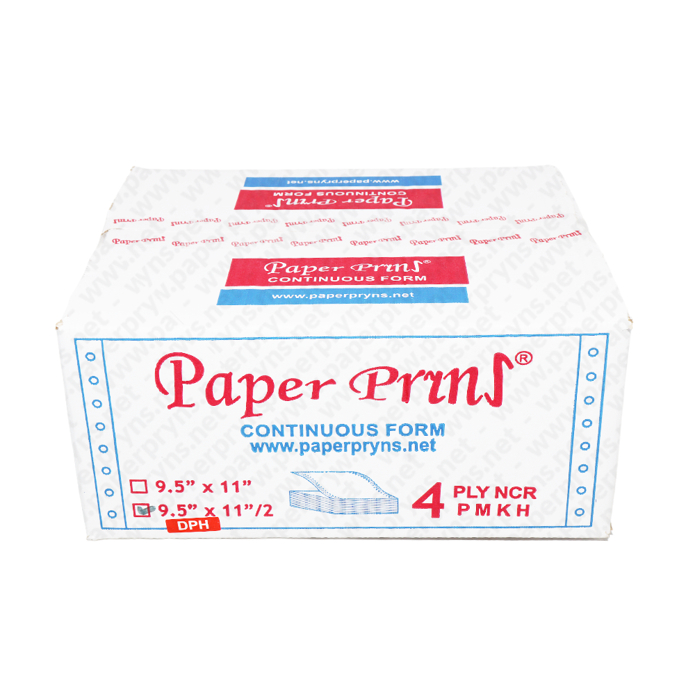 Paperpryns Continuous Form NCR DPH 9,5 x 11 4 PLY Bagi 4 tampak depan