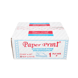 Paperpryns Continuous Form 9,5 x 11 1 PLY Bagi 2 tampak depan