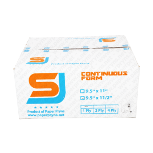 SJ Orange Continuous Form HVS 9,5 x 11 1 PLY Bagi 2 tampak depan