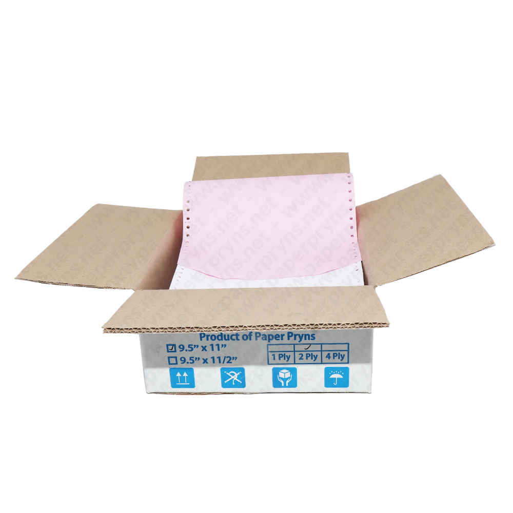 SJ Orange Continuous Form NCR 9,5″ × 11″ 2 PLY Utuh — detail