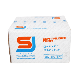 SJ Orange Continuous Form NCR 9,5 x 11 3 PLY Bagi 2 tampak depan