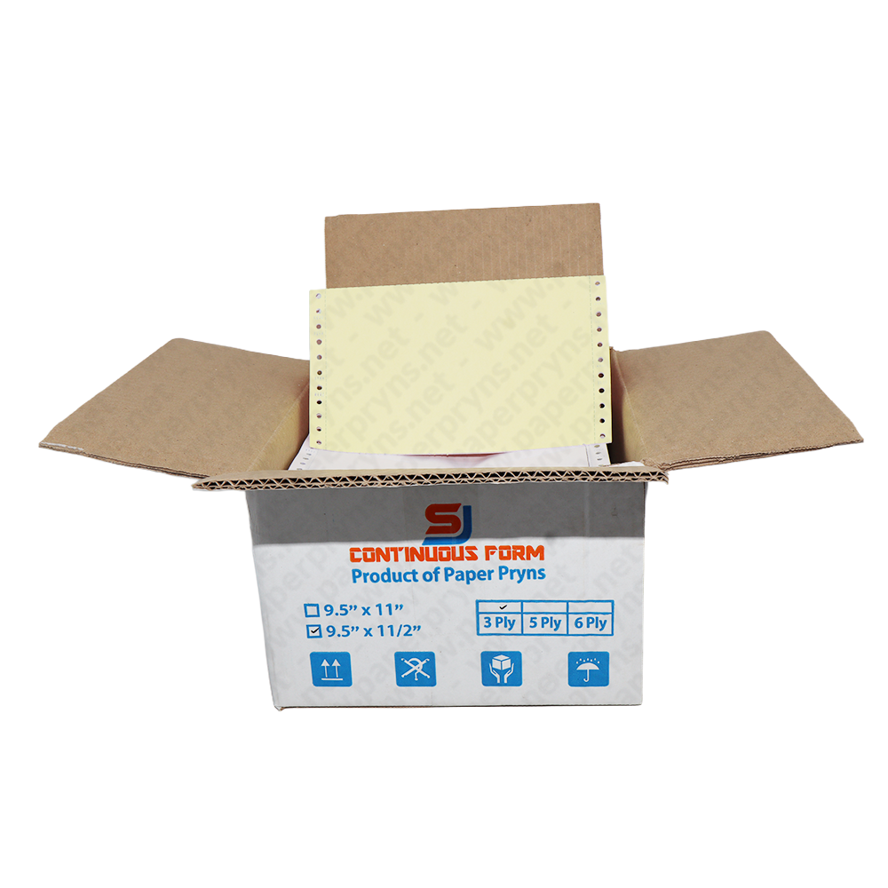 SJ Orange Continuous Form NCR 9,5″ × 11″ 3 PLY Bagi 2 — detail