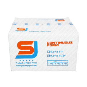 SJ Orange Continuous Form NCR 9,5 x 11 5 PLY Bagi 2 tampak depan