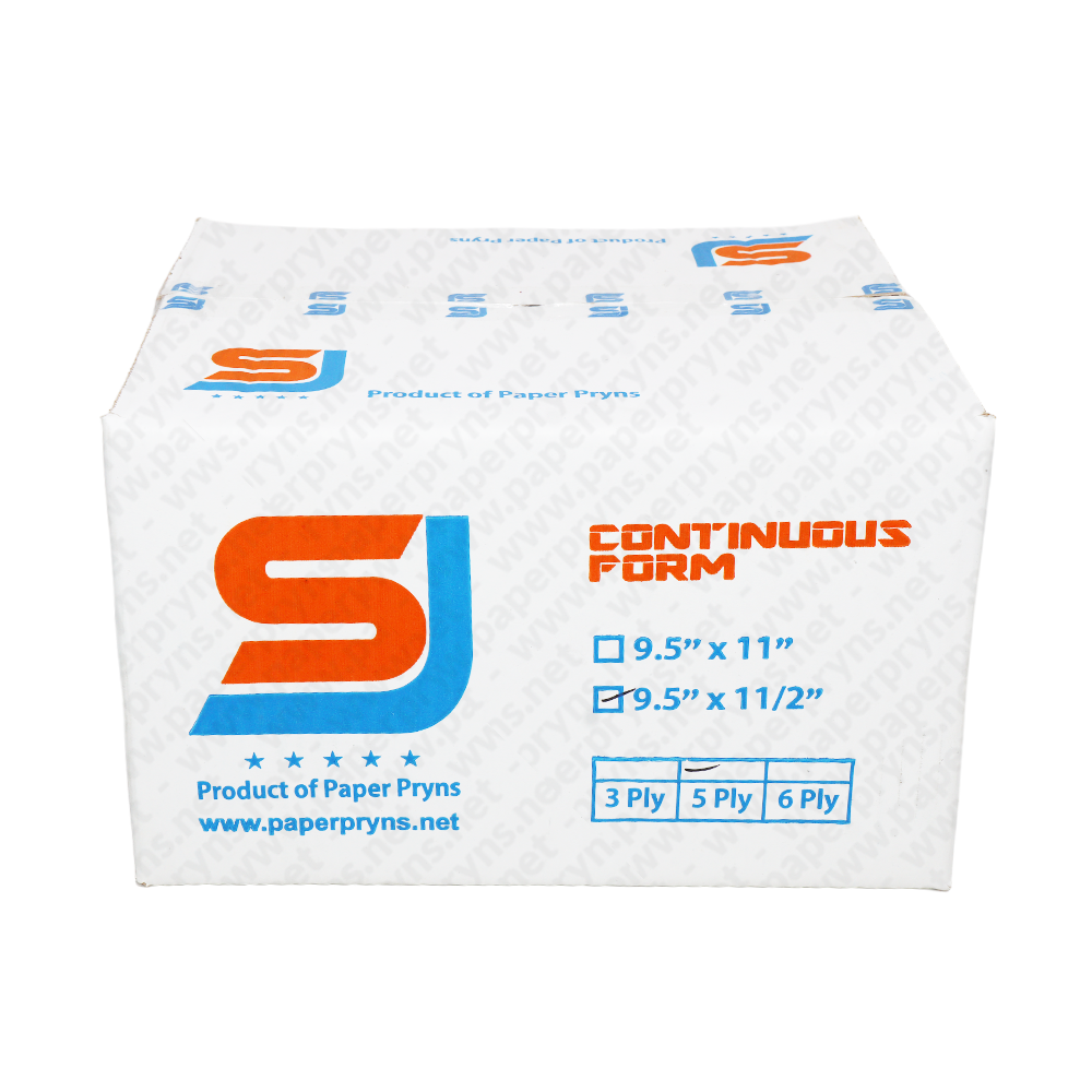SJ Orange Continuous Form NCR 9,5 x 11 5 PLY Bagi 2 tampak depan