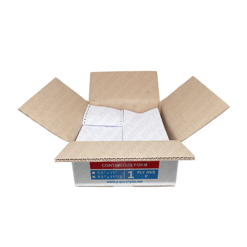 Paperpryns Continuous Form HVS DPH 9,5″ × 11″ 1 PLY Bagi 4 — detail
