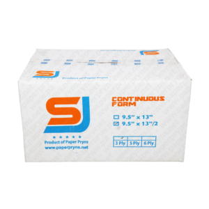 SJ Orange Continuous Form NCR Folio 9,5 x 13 3 PLY Bagi 2 tampak depan
