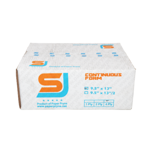 SJ Orange Continuous Form NCR Folio 9,5 x 13 4 PLY Utuh tampak depan