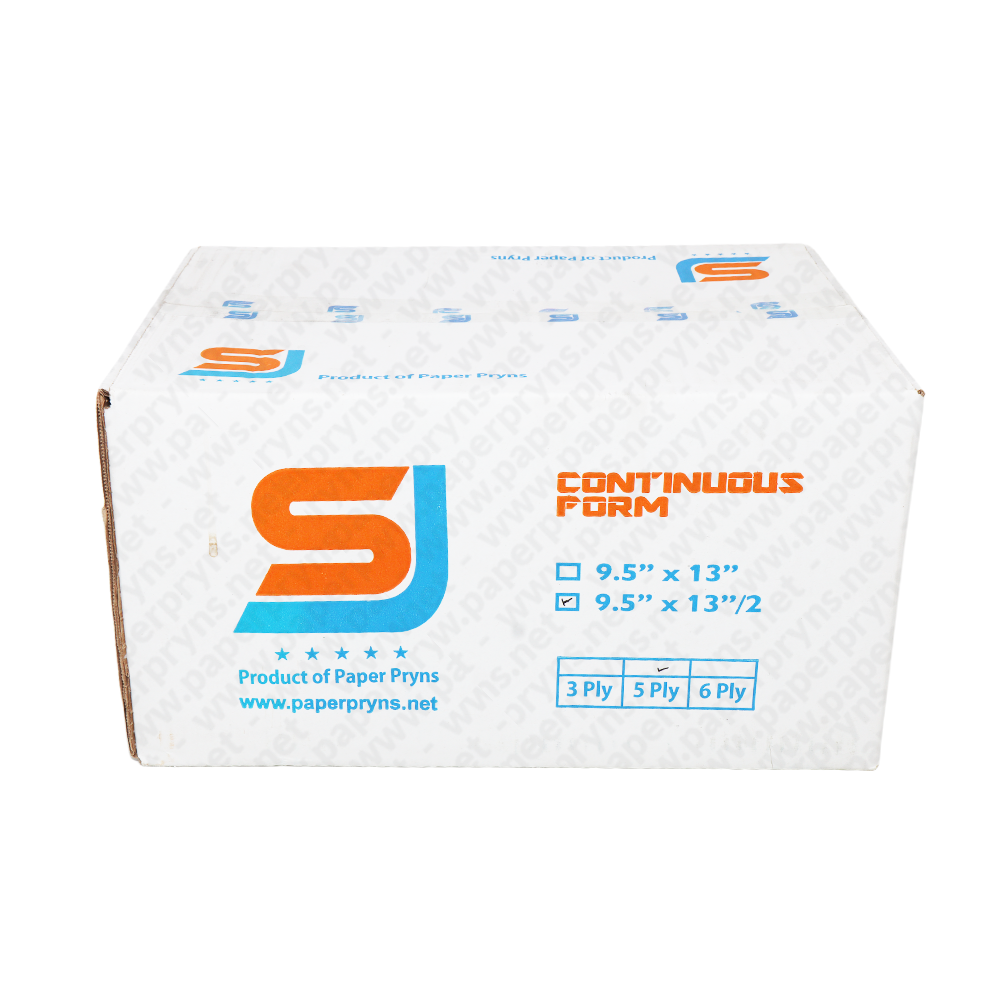 SJ Orange Continuous Form NCR Folio 9,5 x 13 5 PLY Bagi 2 tampak depan