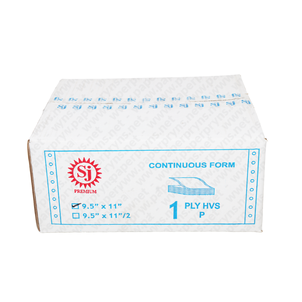 SJ Premium Continuous Form HVS 9,5 x 11 1 PLY Utuh tampak depan