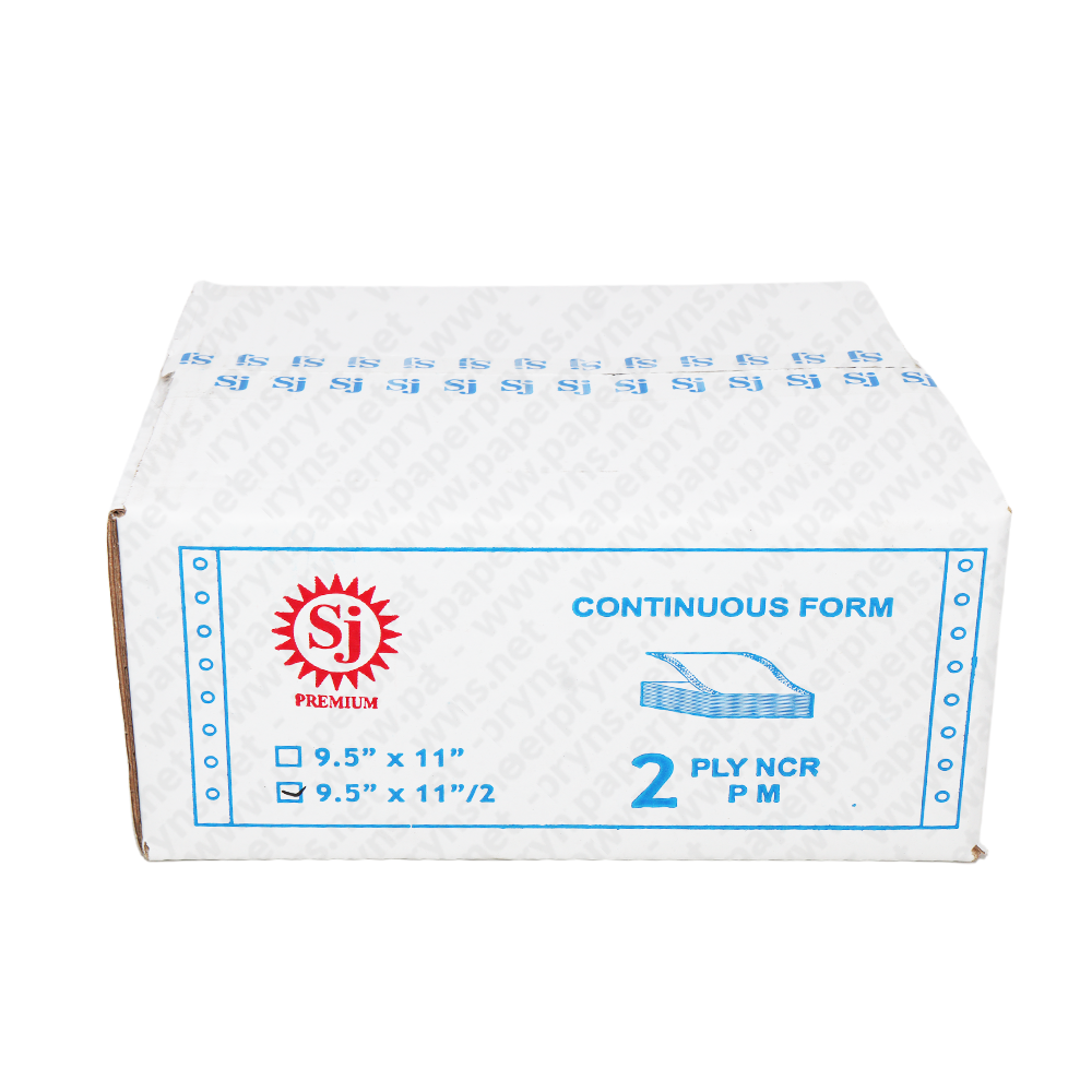 SJ Premium Continuous Form NCR 9,5 x 11 2 PLY Bagi 2 tampak depan