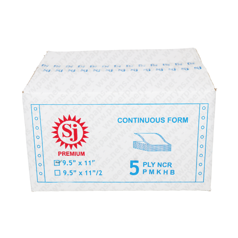 SJ Premium Continuous Form NCR 9,5″ × 11″ 5 PLY Utuh
