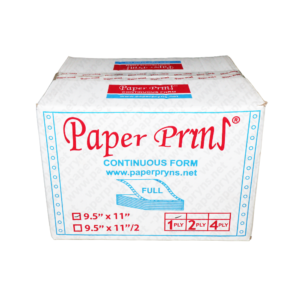 Paperpryns Continuous Form Full HVS 9,5 x 11 1 PLY Utuh tampak depan