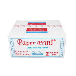 Paperpryns Continuous Form NCR 9,5 x 11 2 PLY Bagi 2 tampak depan