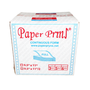Paperpryns Continuous Form Full NCR 9,5 x 11 3 PLY Bagi 2 tampak depan