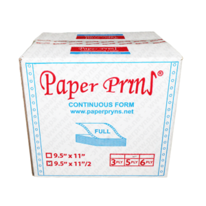 Paperpryns Continuous Form Full NCR 9,5 x 11 5 PLY Bagi 2 tampak depan