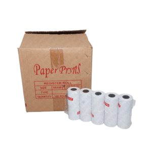 Paperpryns Register Roll HVS 58 x 48mm 1 PLY tampak depan