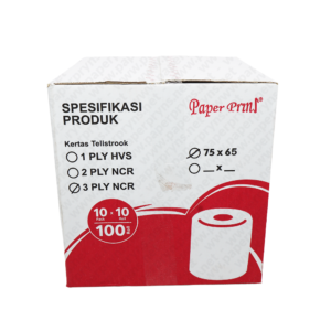 Paperpryns Register Roll NCR 75 x 65mm 3 PLY tampak depan