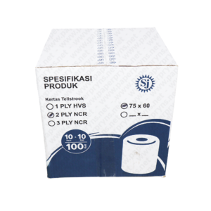 SJ Premium Register Roll NCR 75 x 60mm 2 PLY tampak depan
