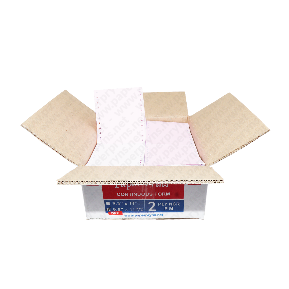 Paperpryns Continuous Form NCR DPH 9,5″ × 11″ 2 PLY Bagi 4 — detail
