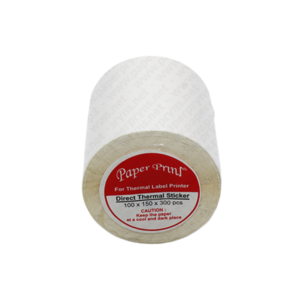 Paperpryns Direct Thermal Sticker Roll 100 x 150mm isi 300 pcs tampak depan