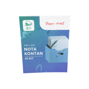 Paperpryns Buku Nota Kontan 3 PLY 160mm x 210mm tampak depan