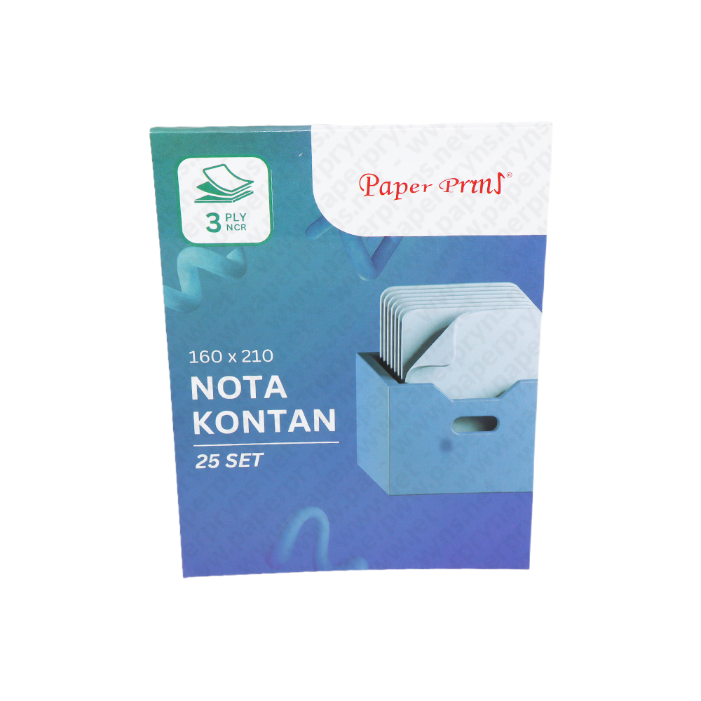 Paperpryns Buku Nota Kontan 3 PLY 160mm × 210mm (1/2 Folio)