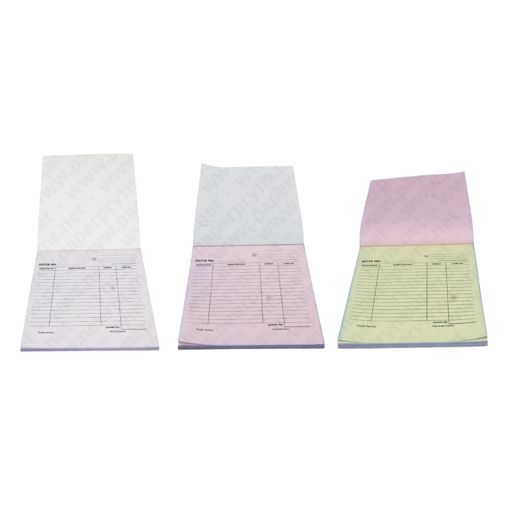 Paperpryns Buku Nota Kontan 3 PLY 160mm × 210mm (1/2 Folio) — detail