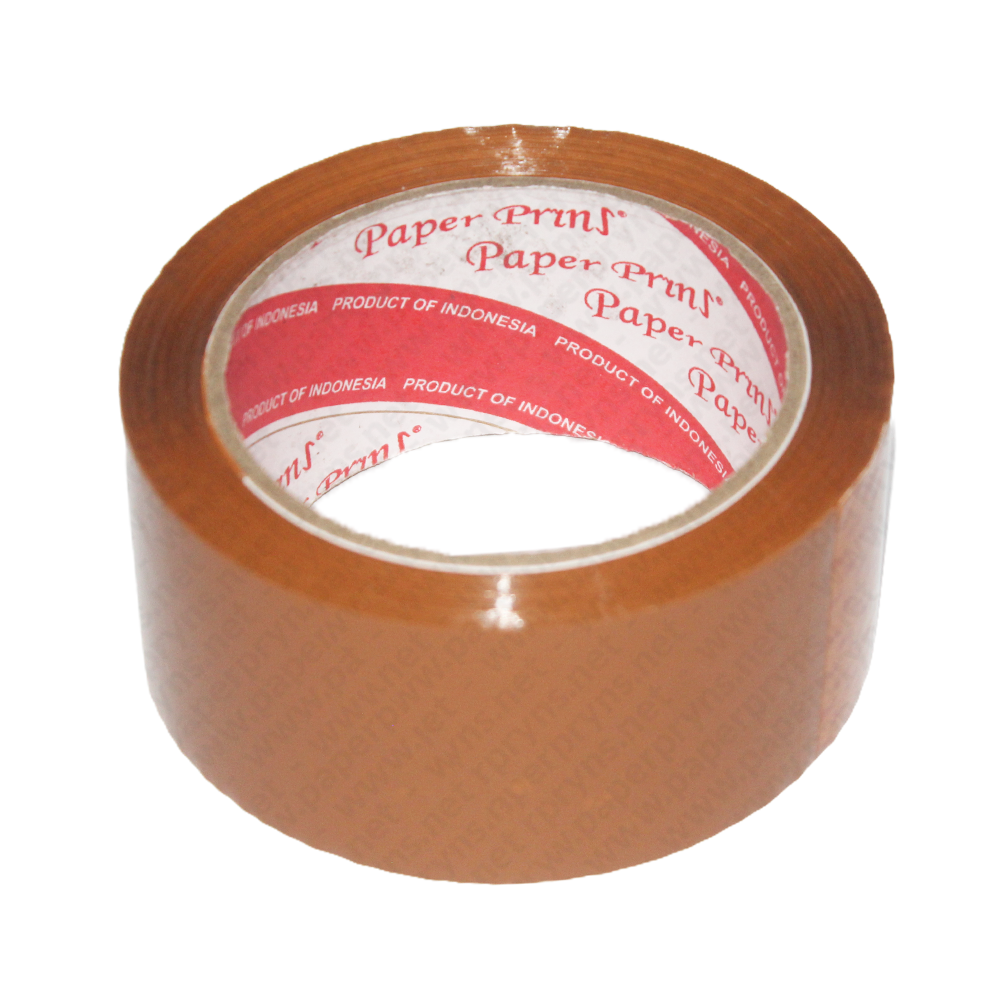Paperpryns Packaging Tape Lakban Coklat 48mm (2 Inch) × 80 Yard — detail