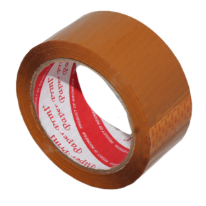 Paperpryns Packaging Tape Lakban Coklat 45mm x 90 Yard tampak depan