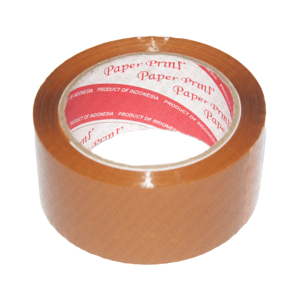 Paperpryns Packaging Tape Lakban Coklat 45mm × 90 Yard — detail