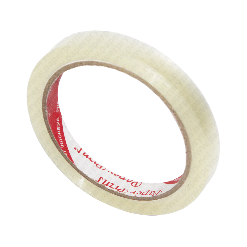 Paperpryns Cellotape Selotip Bening 12mm (1/2 Inch) × 72 Yard