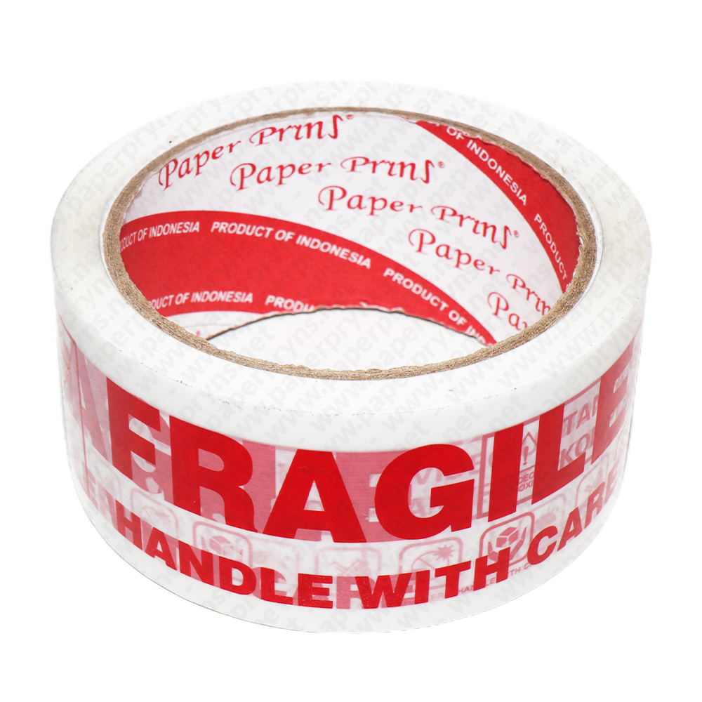 Paperpryns Lakban Video Unboxing Fragile 45mm × 70 Yard — detail