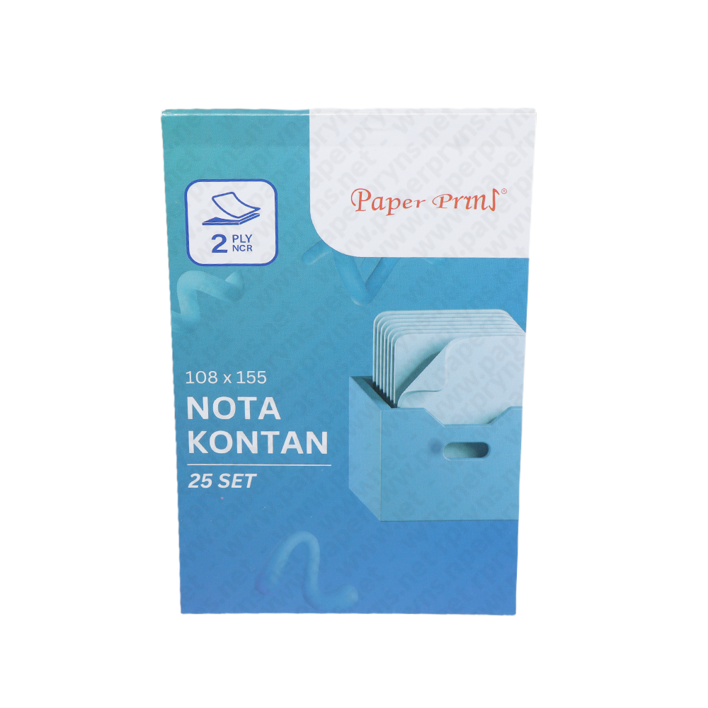 Paperpryns Buku Nota Kontan 2 PLY 108mm × 155mm (1/4 Folio)
