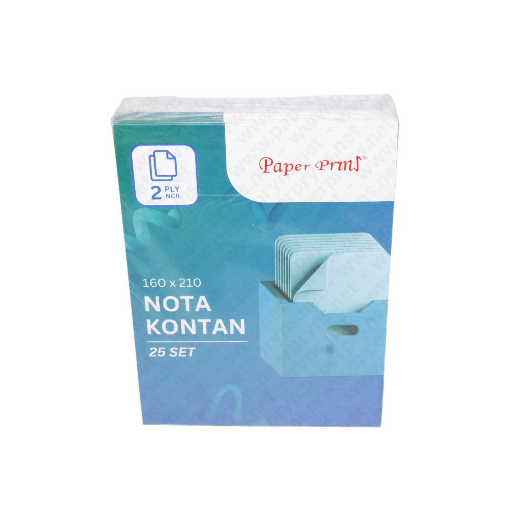 Paperpryns Buku Nota Kontan 2 PLY 160mm × 210mm (1/2 Folio)
