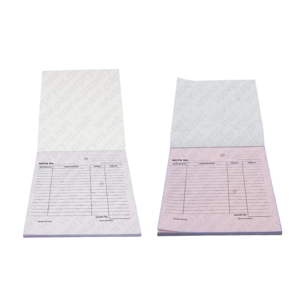 Paperpryns Buku Nota Kontan 2 PLY 160mm × 210mm (1/2 Folio) — detail